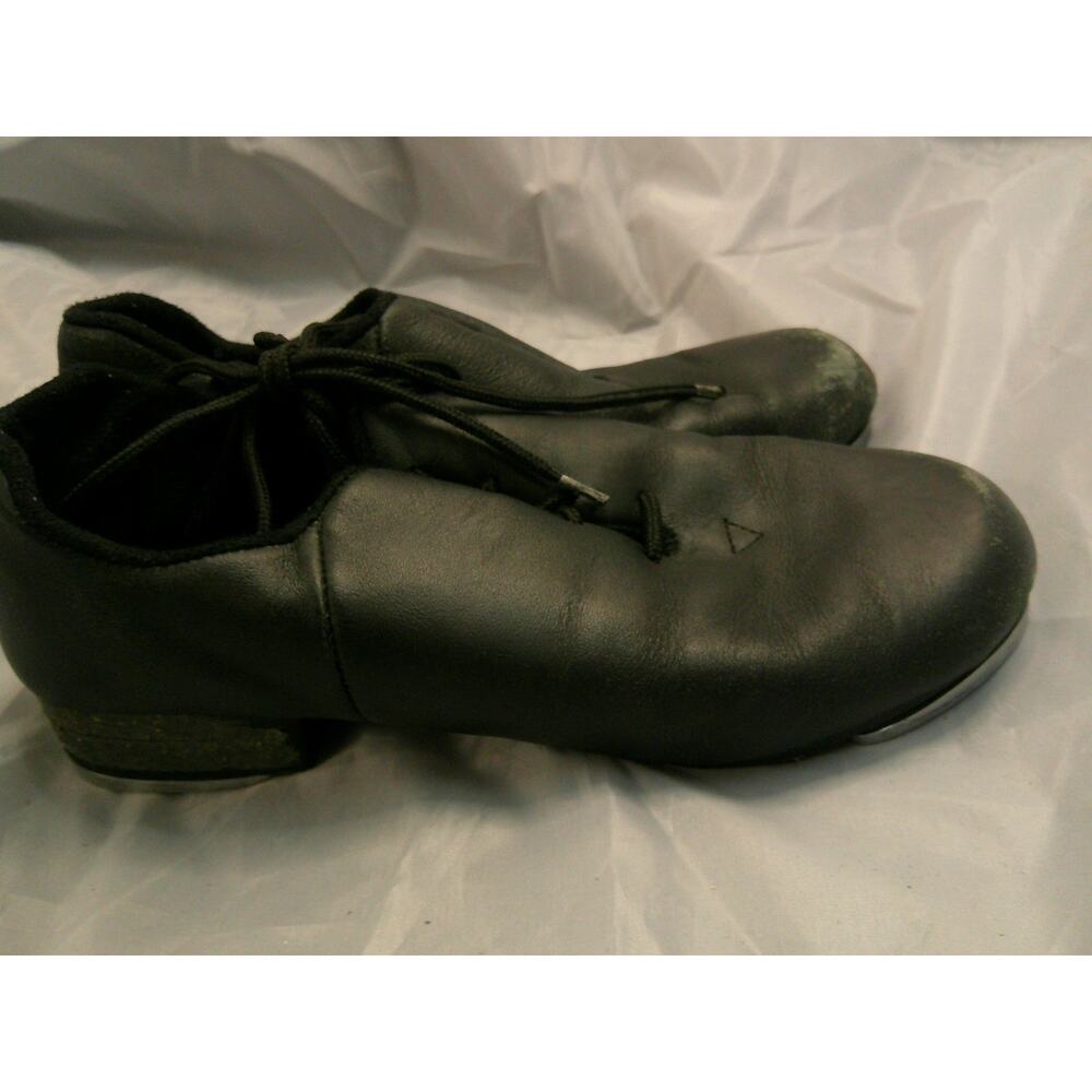 Dance Tap Shoes Dance Class JT501 4M Oxford Leather Black Split Sole
